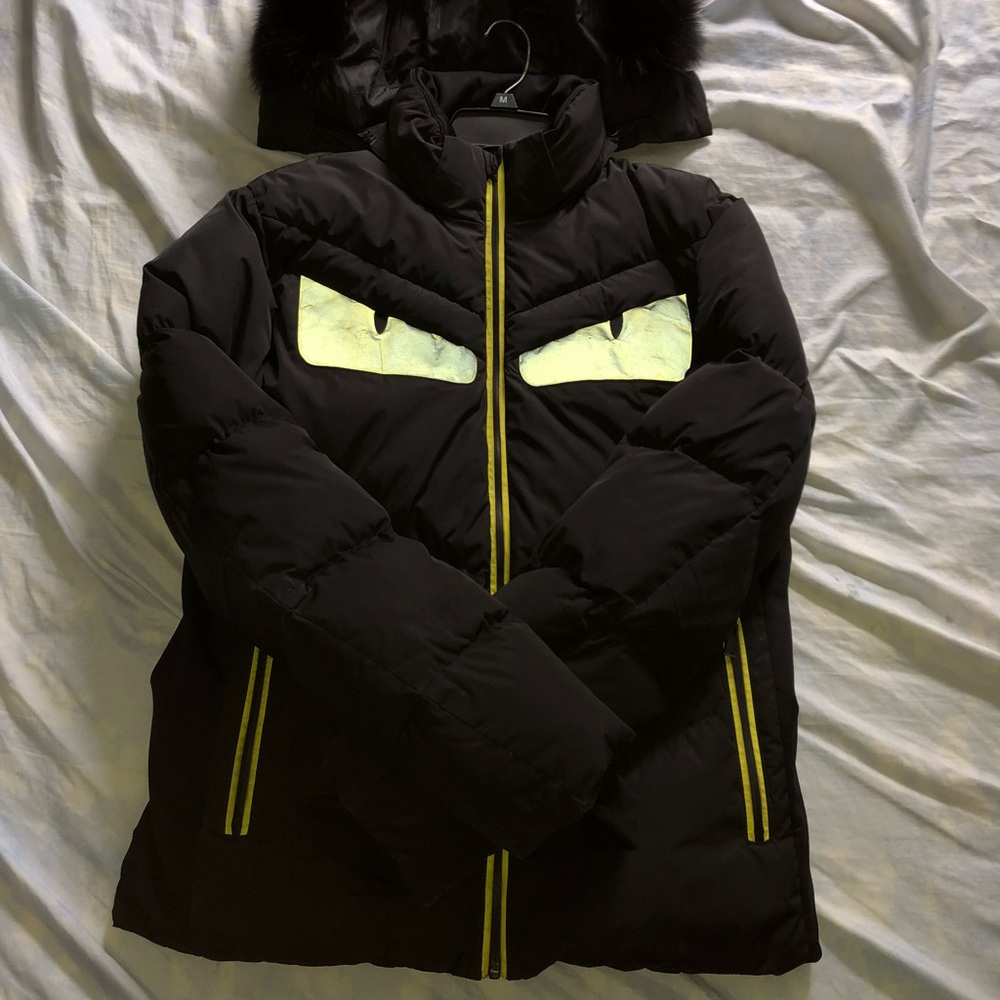 Fendi Raccoon Fur-trimmed Monster Puffer Jacket